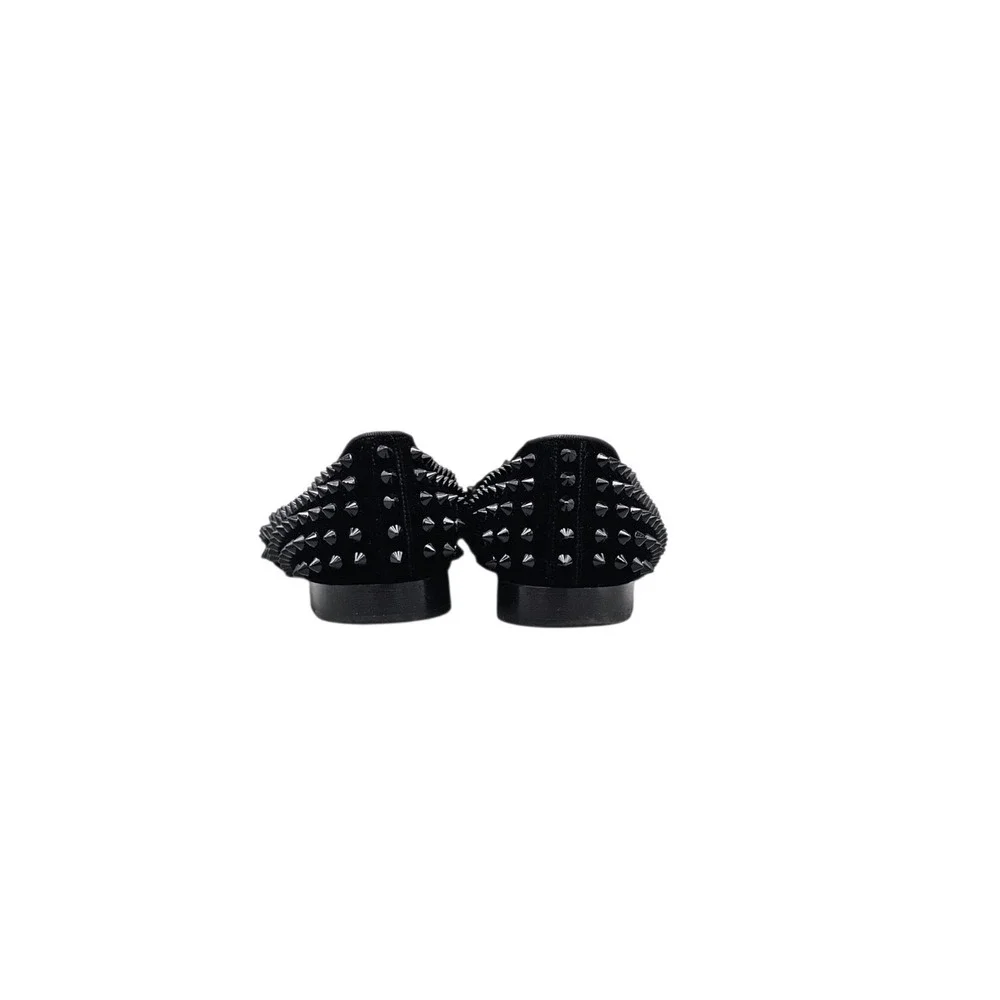 Christian Louboutin Womens Size 38/ 8 US EUC Dandelion Black Spike Loafers Flats - Picture 4 of 8